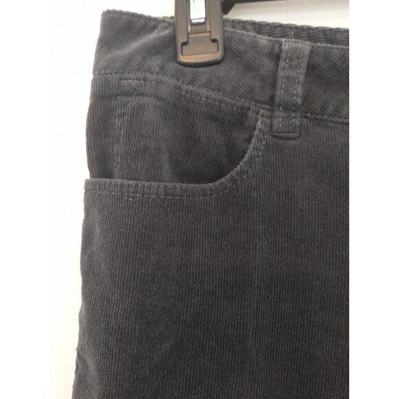 TALBOTS Heritage Pants Womens Charcoal Gray Pin Cord Corduroy Tapered Leg - 14 - Picture 2 of 9